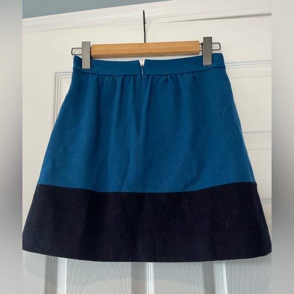 JCREW Wool Colorblock Skirt, Size 0 - Picture 2 of 4